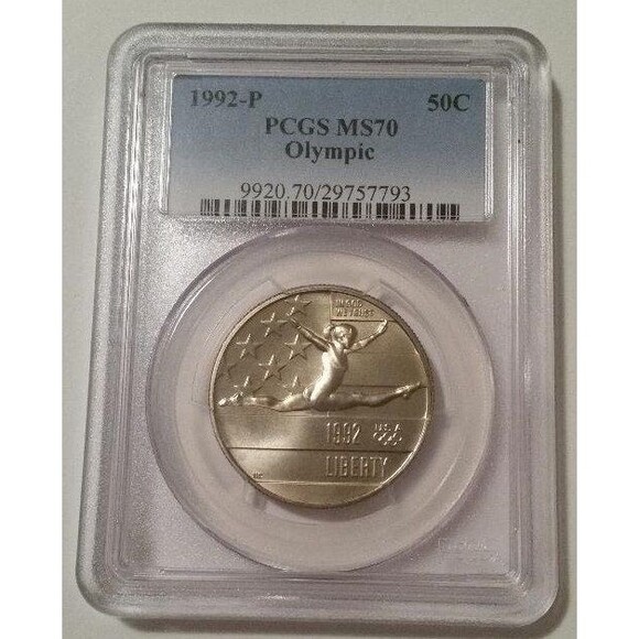 1992 P Olympic Commemorative Half Dollar Proof MS70 PCGS - Picture 1 of 2